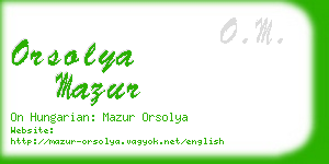 orsolya mazur business card